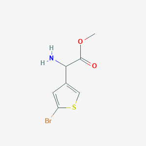 molecular formula C7H8BrNO2S B13316099 Methyl 2-amino-2-(5-bromothiophen-3-yl)acetate 