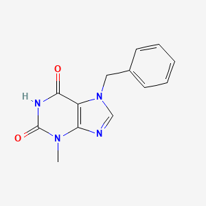 molecular formula C13H12N4O2 B1331612 7-Benzyl-3-methyl-1H-purine-2,6(3H,7H)-dione CAS No. 56025-86-6