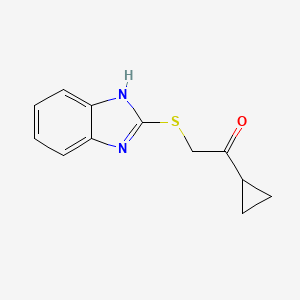 molecular formula C12H12N2OS B1331613 2-(1H-benzimidazol-2-ylsulfanyl)-1-cyclopropylethanone CAS No. 27784-55-0