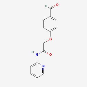 molecular formula C14H12N2O3 B1331616 2-(4-Formylphenoxy)-N-2-pyridinylacetamide CAS No. 329211-31-6