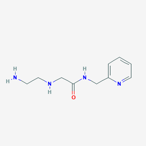 molecular formula C10H16N4O B13316167 2-[(2-Aminoethyl)amino]-N-(pyridin-2-ylmethyl)acetamide 