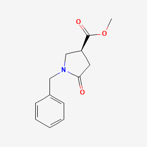 molecular formula C13H15NO3 B1331619 (S)-1-Benzyl-5-oxo-pyrrolidine-3-carboxylic acid methyl ester CAS No. 428518-44-9