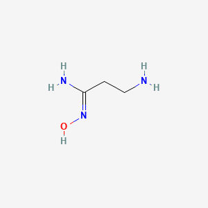 molecular formula C3H9N3O B13316231 3-amino-N'-hydroxypropanimidamide 