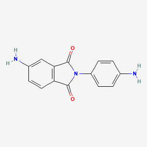 molecular formula C14H11N3O2 B1331627 5-氨基-2-(4-氨基苯基)-1H-异吲哚-1,3(2H)-二酮 CAS No. 13406-77-4