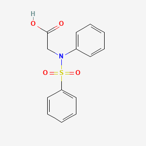 molecular formula C14H13NO4S B1331643 N-苯基-N-(苯磺酰基)甘氨酸 CAS No. 59724-82-2