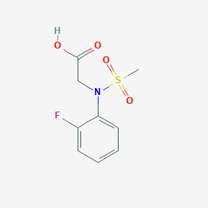 molecular formula C9H10FNO4S B1331644 N-(2-氟苯基)-N-(甲磺酰基) 甘氨酸 CAS No. 363162-67-8