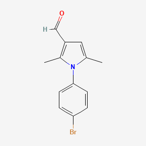 molecular formula C13H12BrNO B1331646 1-(4-溴苯基)-2,5-二甲基-1H-吡咯-3-甲醛 CAS No. 347331-78-6