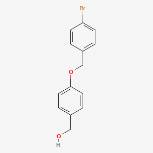molecular formula C14H13BrO2 B1331647 (4-((4-溴苄氧基)苯基)甲醇 CAS No. 400825-71-0