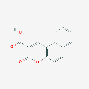 molecular formula C14H8O4 B1331649 3-Oxo-3H-benzo[f]chromene-2-carboxylic acid CAS No. 4361-00-6