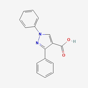 molecular formula C16H12N2O2 B1331658 1,3-二苯基-1H-吡唑-4-羧酸 CAS No. 77169-12-1