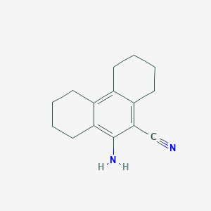 molecular formula C15H18N2 B1331659 10-Amino-1,2,3,4,5,6,7,8-octahydrophenanthrene-9-carbonitrile CAS No. 50870-04-7