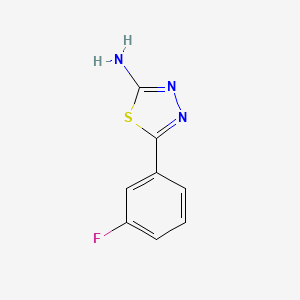 molecular formula C8H6FN3S B1331660 5-(3-Fluorophenyl)-1,3,4-thiadiazol-2-amine CAS No. 59565-52-5