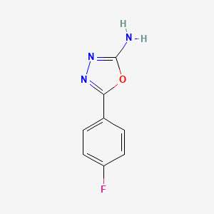 molecular formula C8H6FN3O B1331663 5-(4-氟苯基)-1,3,4-噁二唑-2-胺 CAS No. 7659-07-6