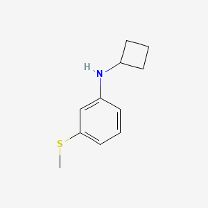 molecular formula C11H15NS B13316641 N-cyclobutyl-3-(methylsulfanyl)aniline 