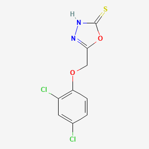 molecular formula C9H6Cl2N2O2S B1331672 5-[(2,4-二氯苯氧基)甲基]-1,3,4-恶二唑-2-硫醇 CAS No. 50848-29-8