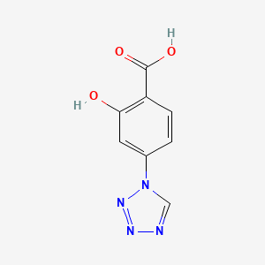 molecular formula C8H6N4O3 B1331675 2-羟基-4-(1H-四唑-1-基)苯甲酸 CAS No. 332909-71-4
