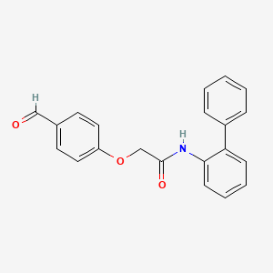 molecular formula C21H17NO3 B1331677 N-联苯-2-基-2-(4-甲酰基苯氧基)-乙酰胺 CAS No. 17172-60-0