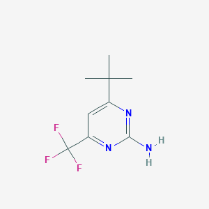 molecular formula C9H12F3N3 B1331708 4-(tert-Butyl)-6-(trifluoromethyl)pyrimidin-2-amine CAS No. 238742-83-1
