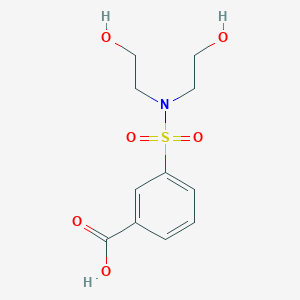 molecular formula C11H15NO6S B1331718 3-[Bis(2-hydroxyethyl)sulfamoyl]benzoic acid CAS No. 6628-11-1