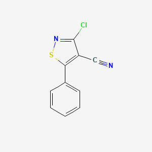 molecular formula C10H5ClN2S B1331728 3-Chloro-5-phenylisothiazole-4-carbonitrile CAS No. 28989-23-3