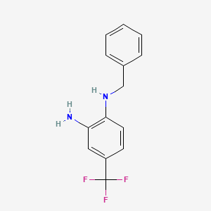 molecular formula C14H13F3N2 B1331730 N*1*-Benzyl-4-trifluoromethyl-benzene-1,2-diamine CAS No. 66315-44-4