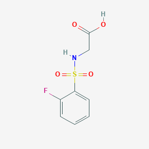 molecular formula C8H8FNO4S B1331737 {[(2-Fluorophenyl)sulfonyl]amino}acetic acid CAS No. 554438-95-8