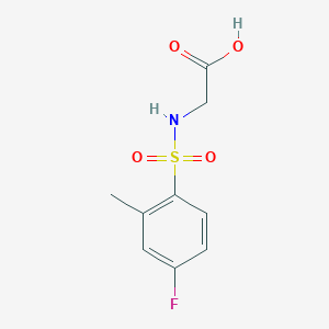 molecular formula C9H10FNO4S B1331747 N-[(4-Fluoro-2-methylphenyl)sulfonyl]glycine CAS No. 670260-30-7