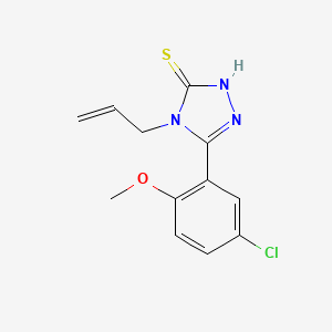 molecular formula C12H12ClN3OS B1331748 4-allyl-5-(5-chloro-2-methoxyphenyl)-4H-1,2,4-triazole-3-thiol CAS No. 369396-84-9