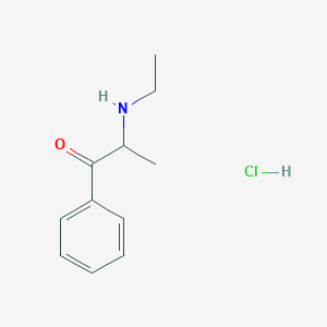 molecular formula C11H16ClNO B133175 2-(Ethylamino)propiophenone hydrochloride CAS No. 51553-17-4