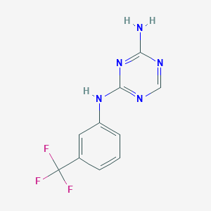 molecular formula C10H8F3N5 B1331757 2-N-[3-(trifluoromethyl)phenyl]-1,3,5-triazine-2,4-diamine CAS No. 3832-69-7
