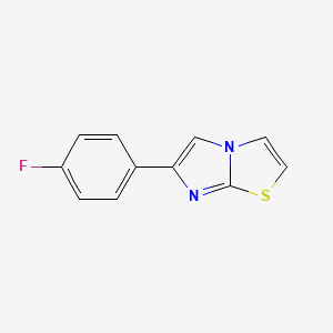 molecular formula C11H7FN2S B1331762 6-(4-Fluorophenyl)imidazo[2,1-b][1,3]thiazole CAS No. 7025-29-8