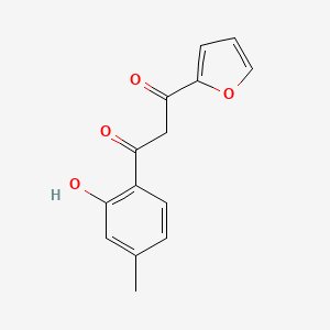 molecular formula C14H12O4 B1331763 1-(Furan-2-yl)-3-(2-hydroxy-4-methylphenyl)propane-1,3-dione CAS No. 51379-21-6