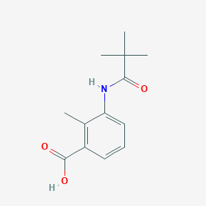 molecular formula C13H17NO3 B1331766 3-[(2,2-二甲基丙酰)氨基]-2-甲基苯甲酸 CAS No. 312317-36-5