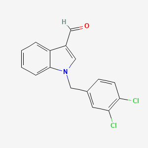 molecular formula C16H11Cl2NO B1331767 1-(3,4-dichlorobenzyl)-1H-indole-3-carbaldehyde CAS No. 90815-02-4