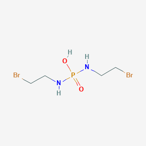 molecular formula C4H11Br2N2O2P B133178 N,N'-Bis(2-bromoethyl)phosphorodiamidic acid CAS No. 141025-16-3