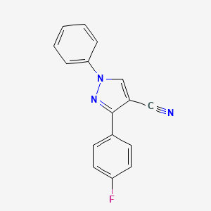 3-(4-Fluorophenyl)-1-phenylpyrazole-4-carbonitrile