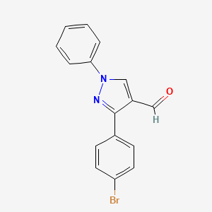 molecular formula C16H11BrN2O B1331782 3-(4-溴苯基)-1-苯基-1H-吡唑-4-甲醛 CAS No. 36640-41-2