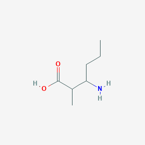 molecular formula C7H15NO2 B13317876 3-Amino-2-methylhexanoic acid 