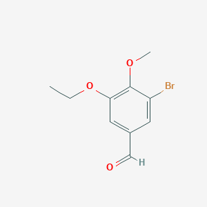 molecular formula C10H11BrO3 B1331794 3-溴-5-乙氧基-4-甲氧基苯甲醛 CAS No. 81805-97-2