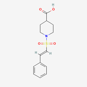 molecular formula C14H17NO4S B1331800 1-{[2-Phenylvinyl]sulfonyl}piperidine-4-carboxylic acid CAS No. 260441-69-8