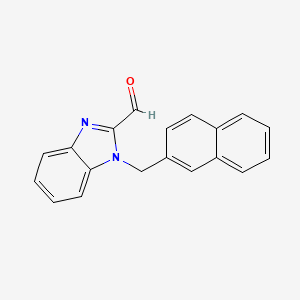 molecular formula C19H14N2O B1331805 1-(2-Naphthylmethyl)-1H-benzimidazole-2-carbaldehyde CAS No. 537010-29-0