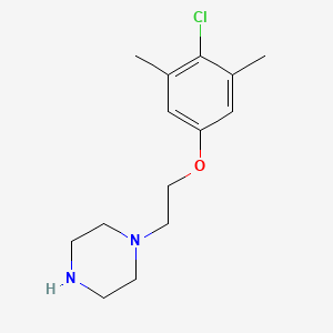molecular formula C14H21ClN2O B1331817 1-[2-(4-Chloro-3,5-dimethyl-phenoxy)-ethyl]-piperazine CAS No. 401801-56-7