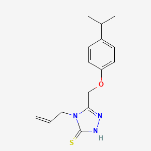 molecular formula C15H19N3OS B1331842 4-allyl-5-[(4-isopropylphenoxy)methyl]-4H-1,2,4-triazole-3-thiol CAS No. 667414-43-9