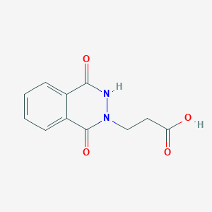 molecular formula C11H10N2O4 B1331854 3-(1,4-dioxo-3,4-dihydrophthalazin-2(1H)-yl)propanoic acid CAS No. 4572-80-9