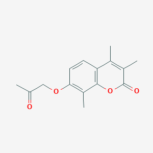 3,4,8-trimethyl-7-(2-oxopropoxy)-2H-chromen-2-one