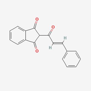 molecular formula C18H12O3 B1331871 2-Cinnamoyl-1H-indene-1,3(2H)-dione CAS No. 15548-49-9