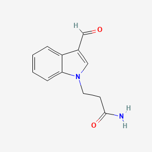 molecular formula C12H12N2O2 B1331880 3-(3-Formyl-indol-1-yl)-propionamide CAS No. 61922-01-8