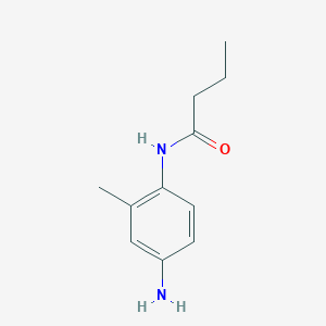 molecular formula C11H16N2O B1331893 N-(4-amino-2-methylphenyl)butanamide CAS No. 769928-20-3