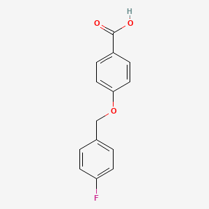 molecular formula C14H11FO3 B1331898 4-(4-Fluoro-benzyloxy)-benzoic acid CAS No. 405-87-8
