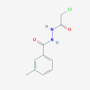 molecular formula C10H11ClN2O2 B1331908 N'-(2-chloroacetyl)-3-methylbenzohydrazide 